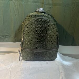 Green Textured Women’s Backpack